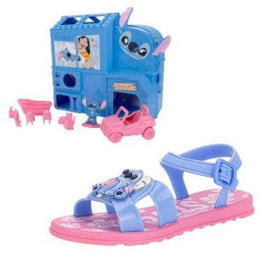 Imagem de Kit sandália infantil stitch + pet shop disney grendene kids 23321, Az