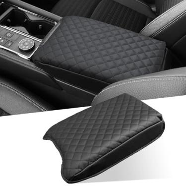 Imagem de ANMOSVO Capa de console central para Nissan Pathfinder 2022 2023 2024 2025 - Almofada de apoio de braço de couro PU premium com acolchoamento extra, resistente a arranhões e acessório interior