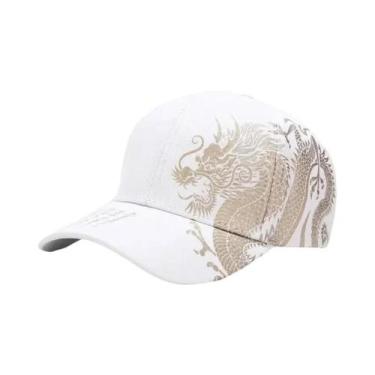 Imagem de Boné de Beisebol com Padrão de Dragão - Estilo Hip Hop Chinês - Unisse