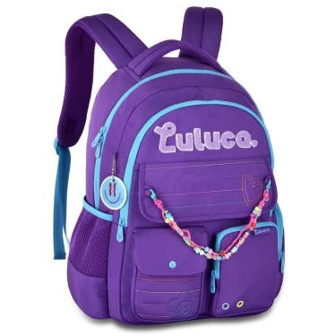 Imagem de Mochila De Costas Luluca Meninas Pandinha Juvenil - Roxo