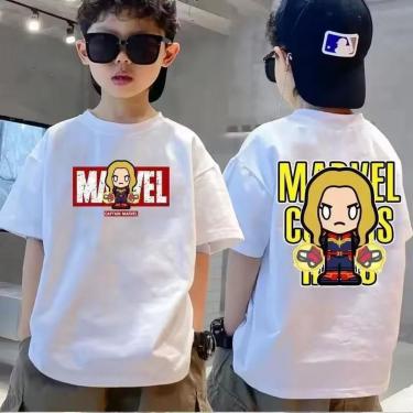 Imagem de Camiseta Infantil Capitã Marvel Filme Marvel Comics-Unissex