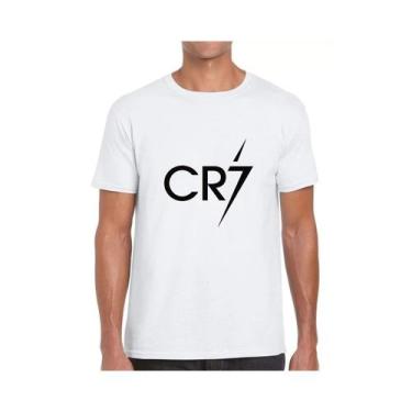 Imagem de Camiseta branca Cr7 Cristiano Ronaldo The Bug Cotton - Lightbek Offici