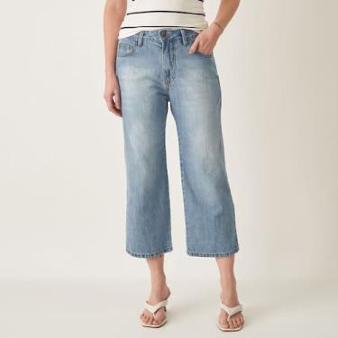 Imagem de Calça Jeans Pantacourt Reta Delavê - Bloom, Jeans delavê, 36