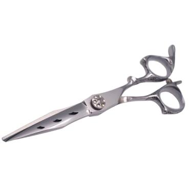 Imagem de Tesoura Profissional Cabeleireiro, Tesoura Profissional Premium com Acabamento Trabalhado para Barbeiro Cortar Cabelo Linha(Laser,7 Polegadas)