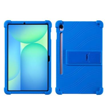 Imagem de QYiiD Capa para Galaxy Tab S10 FE Plus 13,1 polegadas modelo 2025 (SM-X620/X626), capa protetora de silicone leve para crianças, borracha macia à prova de choque, azul