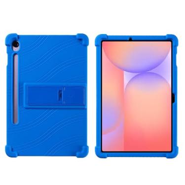 Imagem de QYiiD Capa para Galaxy Tab S10 FE 2025/ S9 FE 5G 2023 27.7 cm SM-X520 X526B X510 X516B, capa protetora de silicone leve para crianças, à prova de choque, azul