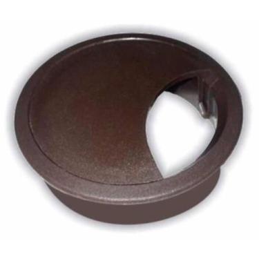 Imagem de Acabamento Passa Fio Mesa Computador vc Marrom 46 mm Kit 04 Pçs - Lian