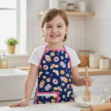 Imagem de Avental Infantil de Cozinha Estampado Impermeável Kids - Mava Enxovais