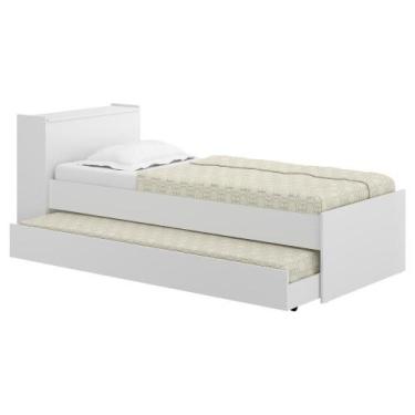 Imagem de Bicama com Baú Embutido para Colchão 190cmx80cm Branca - MULTIMOVEIS