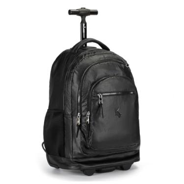 Imagem de Mochila Infantil Menina Escolar Kika Metálica Rodinha Costa (Preto)