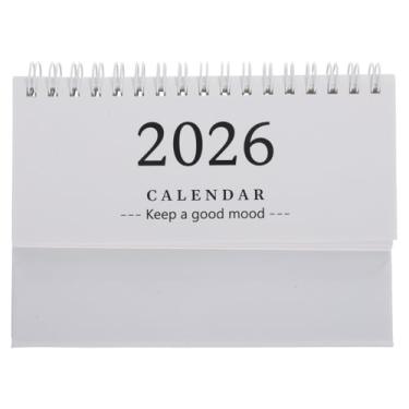 Imagem de SEWACC Mini calendário de mesa, agenda mensal pequena, design elegante para casa, escritório, julho, dezembro, organizador diário grosso