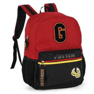 Imagem de Mochila Escolar Juvenil Costas Harry Potter Hogwarts Vinho - Luxcel