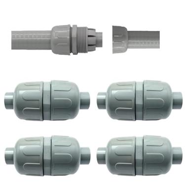 Imagem de Conector de conduíte flexível de PVC com extremidade dupla de 1/2 polegada, conector de conduíte flexível não metálico, elétrico, não metálico, conectores de conduíte de extremidade dupla (pacote com