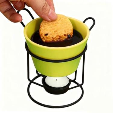 Imagem de Panela de Fondue de Queijo - Panela Para Derreter Doces,Caneca de Fondue para Chocolate,Para Noites De Encontro e Reuniões e Natal e Família e Café e Casa e Cozinha