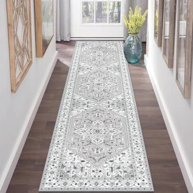 Imagem de HGTRH Tapete de corredor e cozinha lavável antiderrapante tapete corredor tapete longo tapete para corredor entrada lavandaria tapete por metros tapete cozinha H 100 x 200 cm