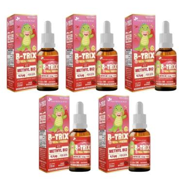 Imagem de Kit Com 5 B-TRIX Vitamina B12 Kids em Gotas 20ml Flora Nativa-Unissex