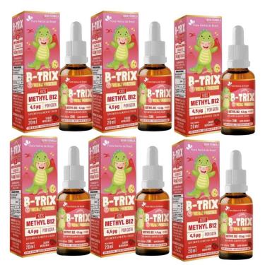 Imagem de Kit Com 6 B-TRIX Vitamina B12 Kids em Gotas 20ml Flora Nativa-Unissex