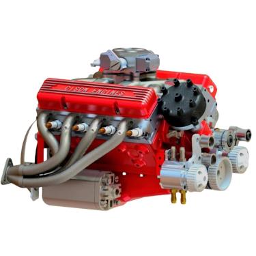 Imagem de Kit De Motor Cison V8 A Gás, Construa Seu Próprio Kit De Montagem Diy Em Escala 1/6 Para Adultos, Mini Kits De Motor V8 Que Funcionam, Construa Seu Próprio Motor Modelo V8 De Haste, Red