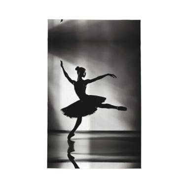 Imagem de XLLingL Toalhas de cozinha tipo waffle com estampa de dança bailarina, panos de prato de microfibra, para decoração e limpeza de cozinha - 1 peça