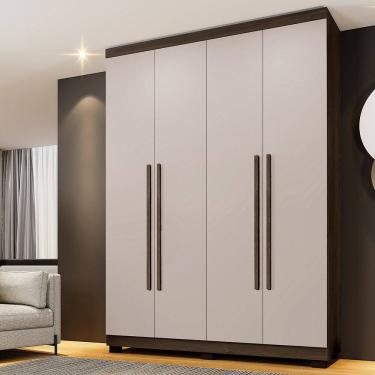 Imagem de Guarda Roupa Solteiro 4 Portas com Pés New Master Benetil