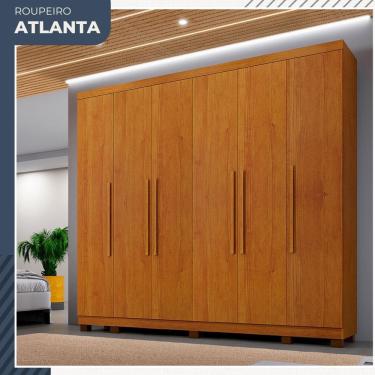 Imagem de Guarda Roupa Atlanta 6 Portas 6 Gavetas em MDP Benetil Moveis