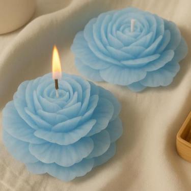 Imagem de Velas Rosa Kit 5 Flor decoração festa lembrancinha casamento eventos 1