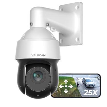 Imagem de VALUCAM Câmera externa 4K PTZ PoE IP de alta velocidade - zoom óptico de 25x (5-125 mm), rastreamento automático PFA, detecção de rosto IVS, SMD4.0, sensor Starvis de 1/2,8 polegadas - 0,005lux