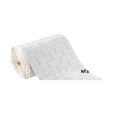 Imagem de Papel De Parede 3D Autoadesivo De Espuma Com Efeito Tijolo Antigo 70cm