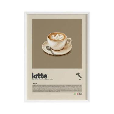 Imagem de Pintura Em Tela De Café Americano, Latte, Macchiato E Flat White, Ilus