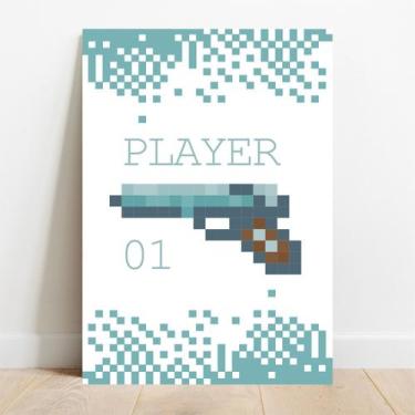Imagem de Placa Decorativa Player 1 - TaColado, 40x60cm