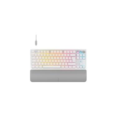 Imagem de Teclado Magnético Gamer Corsair K70 PRO TKL LED RGB, Switch CORSAIR MGX, Hall Effect, Rapid Trigger, US, Branco - CH-911921G-NA