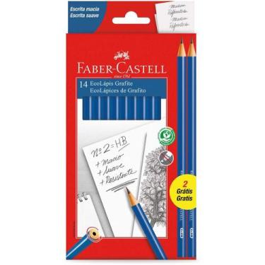 Imagem de Faber Castell Lápis Grafite Ecolápis Max Azul 2b Caixa 14 Peças