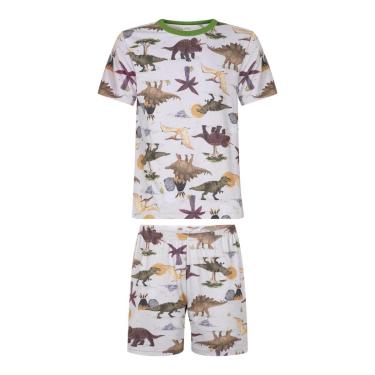 Imagem de Pijama Infantil Menino Dinoland Bege Alakazoo-Masculino