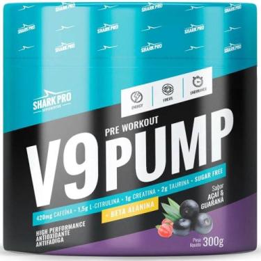 Imagem de V9 Pump Shark Pro 300g Pré Treino Beta Alanina Açaí Guaraná - Congratu
