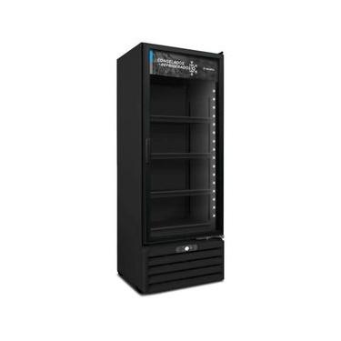 Imagem de Freezer Dupla Ação com Porta de Vidro VF55AH 531 Litros  All Black Metalfrio 220V