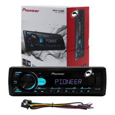 Imagem de Rádio Pioneer MVH-145BR Som Automotivo USB Bluetooth 4 Canais