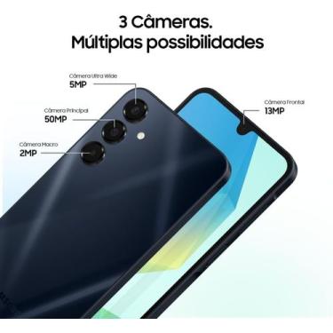 Imagem de Samsung Galaxy A16 4GB RAM 128GB Tela 6.5 Camera Tripla Preto - Sam su