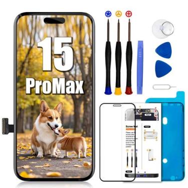 Imagem de Kit de substituição de tela EFAITHLIFE para iPhone 15 Pro Max de 6,7"