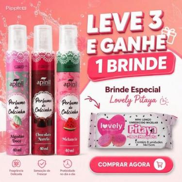 Imagem de Kit 3 Perfumes Íntimos Apinil Lingerie + Brinde Exclusivo Feminino