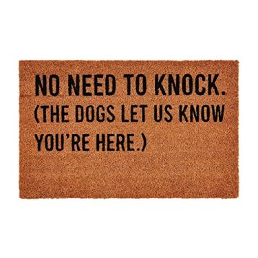 Imagem de Mud Pie Tapete de porta de coco engraçado para cães, batida..