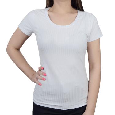 Imagem de Blusa Feminina Lunender Canelada Branca - 00400