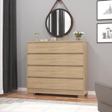 Imagem de Cômoda Miray Hanover 4 Gavetas Com Pés - Robel Móveis