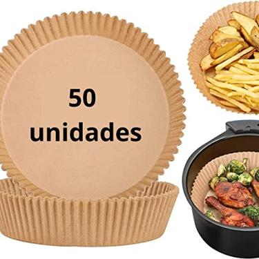 Imagem de Forro De Papel Descartável Para Ayr Fryer Fritadeira Elétrica Antiaderente 50 Peças