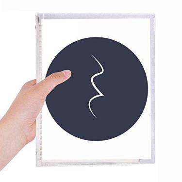 Imagem de Caderno branco Music Quarto de descanso preto folha solta diário recarregável artigos de papelaria