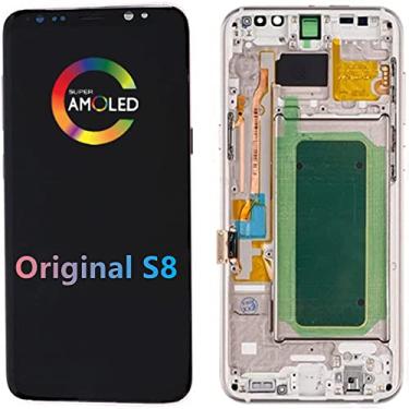 Imagem de Tela LCD de 5,8 polegadas original para Samsung S8 Touch Screen Digitalizador S8 SM-G950A SM-G950U SM-G950FD SM-G950W de substituição (com moldura dourada)