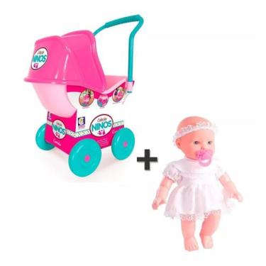 Imagem de Carrinho De Boneca Passeio Milk Bebê Reborn Infantil Menina (Primeira