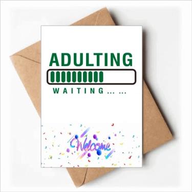 Imagem de Adulto Crescimento Maturidade Art Deco Moda Bem-vindo de volta Cartões Envelopes em Branco