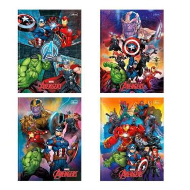 Imagem de Caderno Brochurão Avengers Vingadores Marvel 80 Fls Tilibra