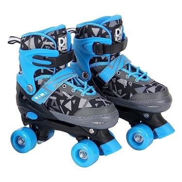 Imagem de Patins Roller Ajustável Cadarço com Acessórios Azul 34-37 DM Radical