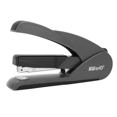 Imagem de Mini grampeador, 24/6 26/6 grampeador 75mm profundidade de alimentação forma aerodinâmica 210pin grande capacidade ergonômico para escritório para desktop(5852 cinza escuro (preto))